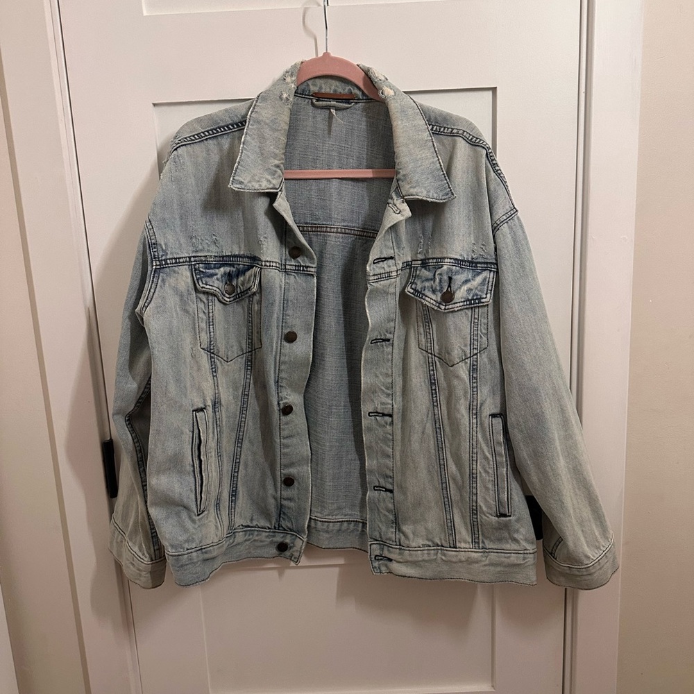 Free People Denim Jacket in Light Blue